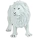 FUNSHOWCASE African Jungle Animals Male White Lion Toy Figure Realistic Plastic Figurine Height 3.1-inch