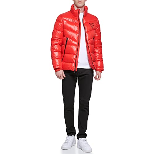 Image of GUESS Men's Midweight Logo Oversized Zip Puffer
