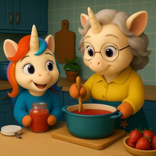 Page de couverture de Petite Licorne cuisine avec Mamy
