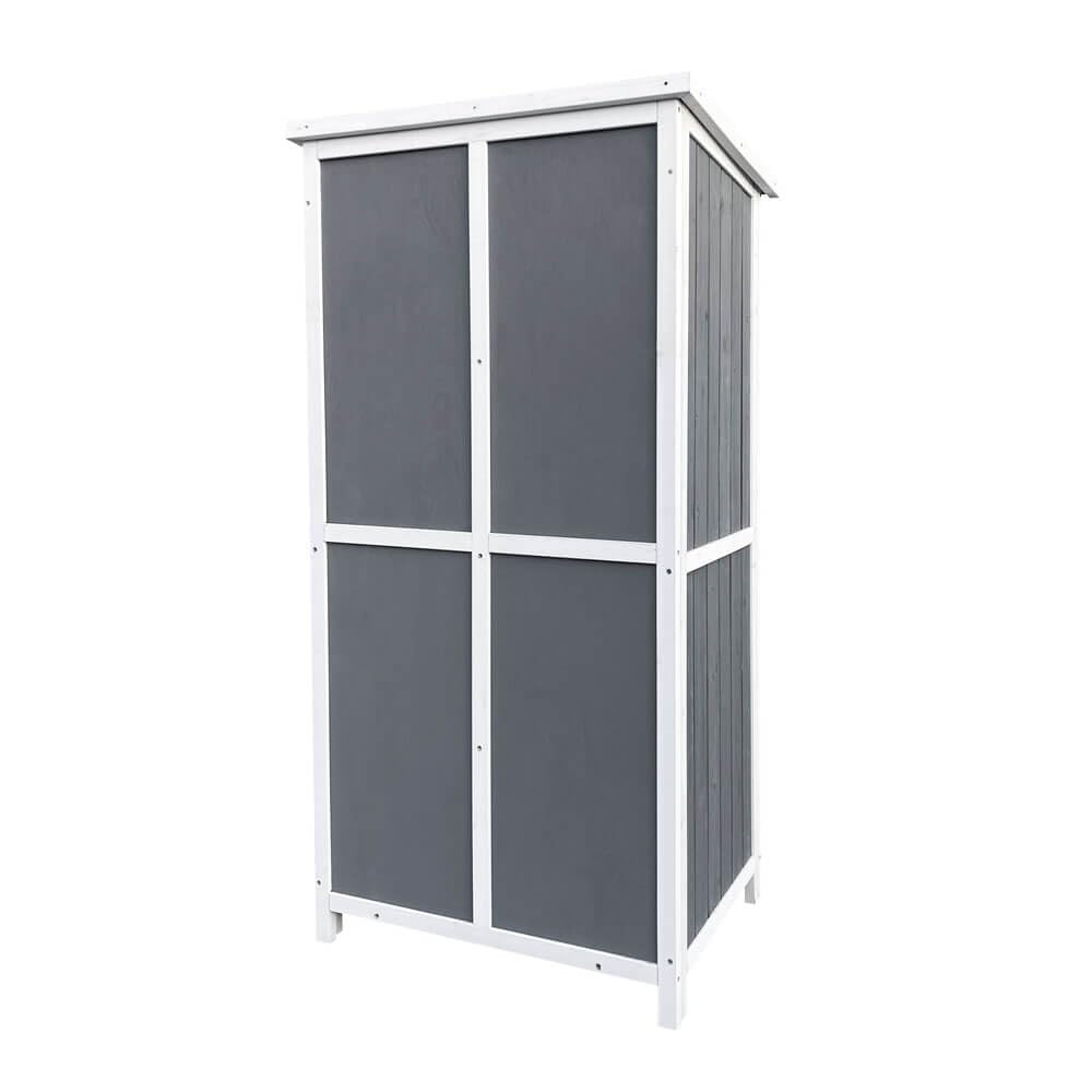 Home Deluxe Gartenschrank YANA – Größe L | Wetterfester Holzschrank für Garten & Terrasse