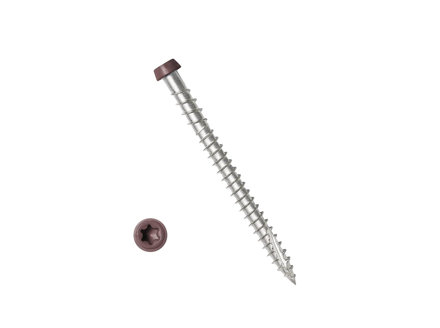 Stainless Steel Screws #10 x 2-1/2, Self Tapping Wood Screws and Composite Deck Screws with Torx T20 Star Drive, Type 17 Point, Flat Head, 1 Free Bit Included (Brown, 75), by YYL Fastener