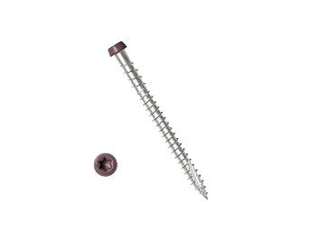 Composite Decking Wood Screw #10 x 2-1/2, Brown, 350