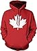 Canada Canadian Maple Leaf Men's Hoodie Sweatshirt (Large, RED)