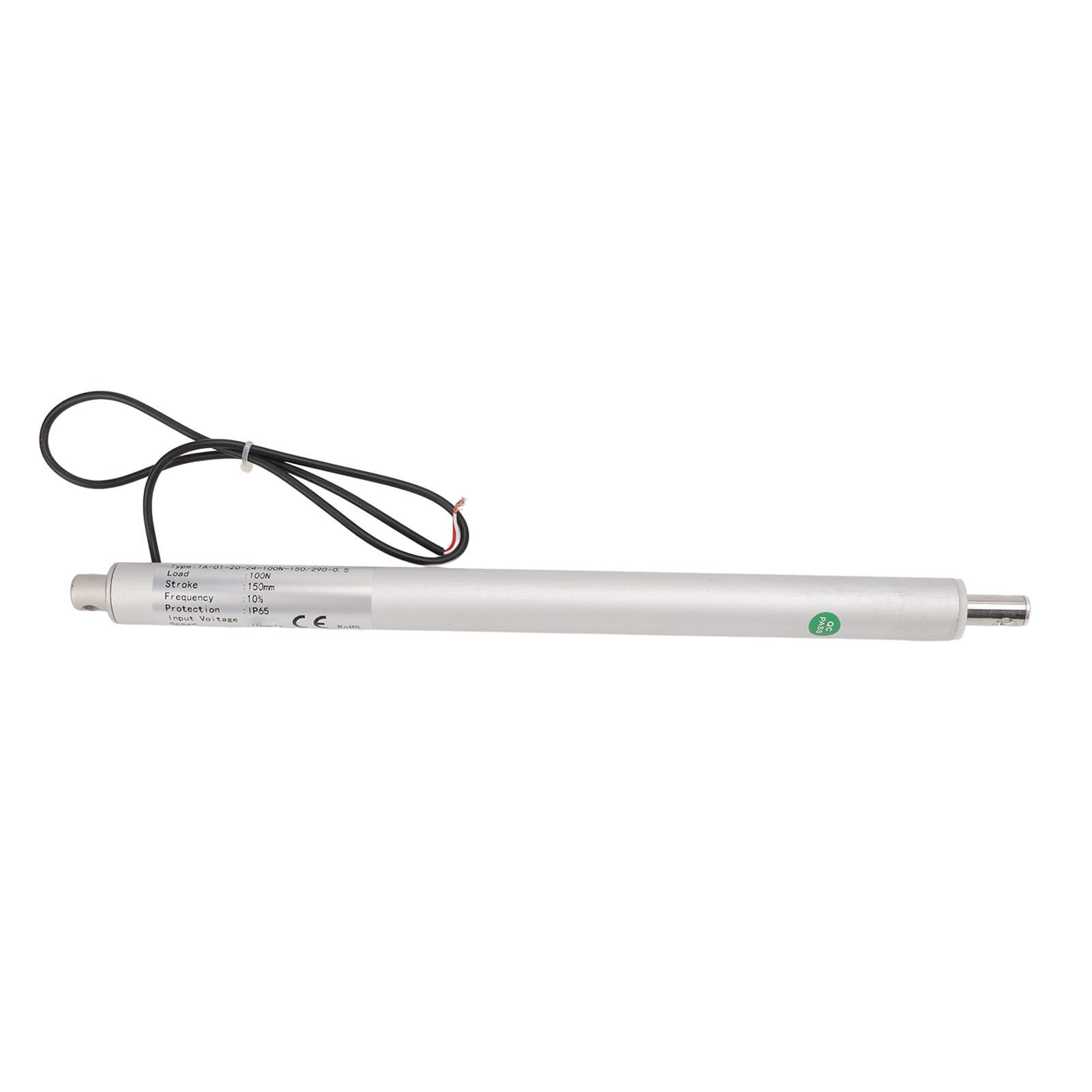 Actionneur électrique de type stylo, mini actionneur linéaire avec course de 150 mm, interrupteur de fin de course intégré pour un fonctionnement sûr, conception durable classée (12V)