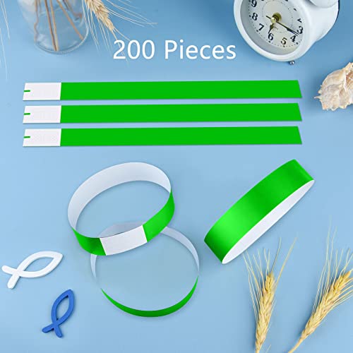 ASTARON Eintrittsbänder 200 Stück, Grün Einlassbänder für Events, Wasserdichte Festival Eintrittsbänder, Event Papierarmbänder Party Handgelenkband für Partys, Veranstaltungen, Clubs, Konzerte