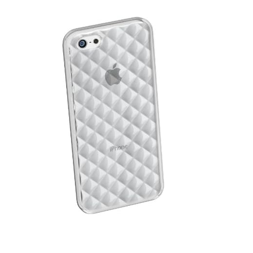Cellular Line GLAMIPH5CT skal med karo-mönster inkl. displayskyddsfolie och mikrofiberduk för Apple iPhone 5C transparent