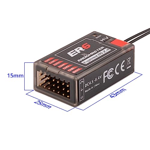 Radiomaster ER6 receptor 2.4G 6CH 100mw CRSF miniatura 2