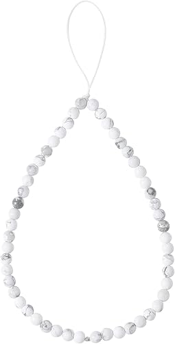 OAIITE Handy-Anhänger mit Halbedelsteinen, Handschlaufe, handgefertigt, natürlic