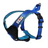 Pawtitas Reflective Dog Harness Padded Dog Harness Blue, Small S