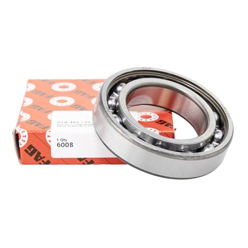 FAG 6008 Radial Roulement, rangée simple, Abec 1, Open de précision, Acier Cage dégagement, Normal, métrique, 40 mm ID, 68 mm OD, 15 mm de largeur, 26000rpm Vitesse de rotation maximum, 2650lbf Capacité de charge statique, dynamique 3800lbf Capacité de charge – vue 5