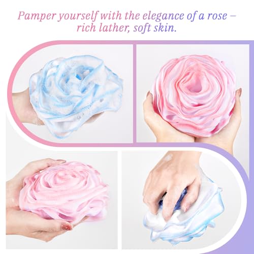 LAYUKI Esponja de Bucha de Banho, Esponja de Bucha de Banho, Esponja de Sabonete Líquido, Esponja de