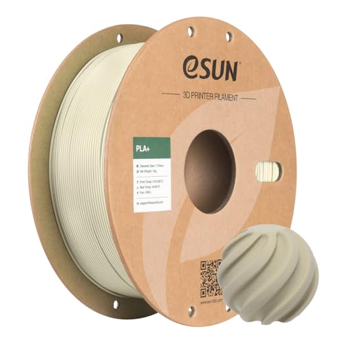 Image of eSUN PLA+ Filament 1.75mm, 3D Printer Filament PLA Plus, Dimensional Accuracy + /- 0.03mm, 1KG Spool (2.2 LBS) 3D Printing Filament for 3D Printers, Light Khaki