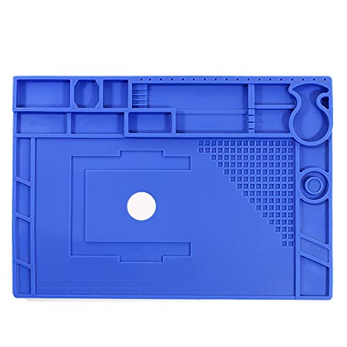 Image of YIHUA 853D 2A USB Professional Soldering Rework and Power Supply Station bundle with 17.32 inch x 12.20 inch M180 Electronic Repair Mat with Iron Holder, Soldering Cleaning Kit, and Accessories (26 Items)