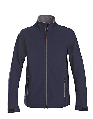 Veste softshell Trial Printer marine M aux finitions haut de gamme