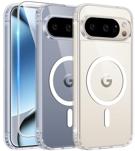 FNTCASE for Google Pixel-10-Pro XL Case: Clear Pixel 9 Pro XL Phone Cases Magnetic with Screen...