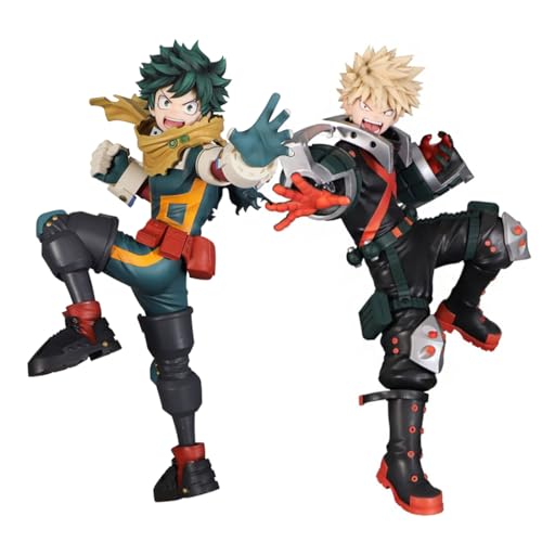 Xinchangda Figura de MHA Bakugou Katsuki/Midoriya Izuku Figura de Acción de Anime Bakugou Katsuki Estatua de PVC Figura de MHA de Anime Modelos Coleccionables para Decoración de Mesa