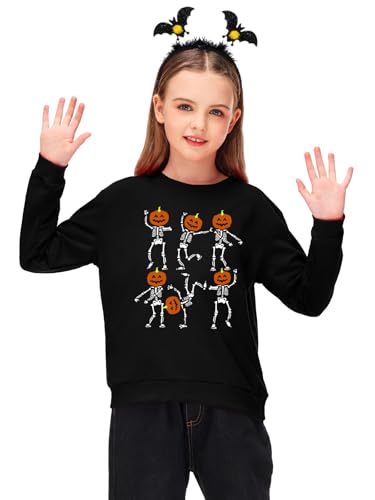 Image of Remimi Kids Halloween Sweatshirt Long Sleeve Thanksgiving Tops 3-14 Years
