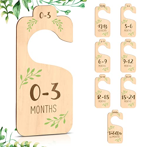Image of Fxspmt Closet Dividers for Baby Clothes,Set of 8 Double-Sided Baby Clothes Organizer from Newborn to 24 Months - Adorable Nursery Decor Dividers to Make a Tidy&Well Organized Baby Closet (Colorful)