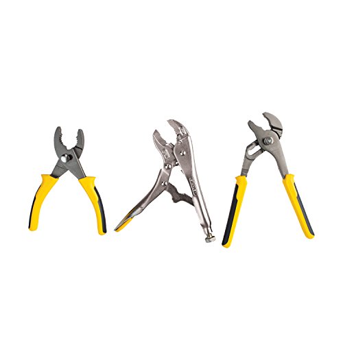 Stanley 3 Piece Pliers Set 7" Locking Pliers 6" Slip Joint Pliers 8" Groove Joint Pliers Stht72309 #TOP2