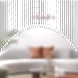 BECHAEO Crystal Glass Beaded Curtain 40 Strings Arched Door Beads Hanging String Curtain Window Valance for Doorway Room Divider Home Shop Hippie Y2K Decor, Clear