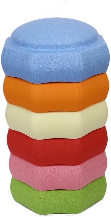 6PCS Stackable Stepping Stones, Non-Slip Kids Balance Stones