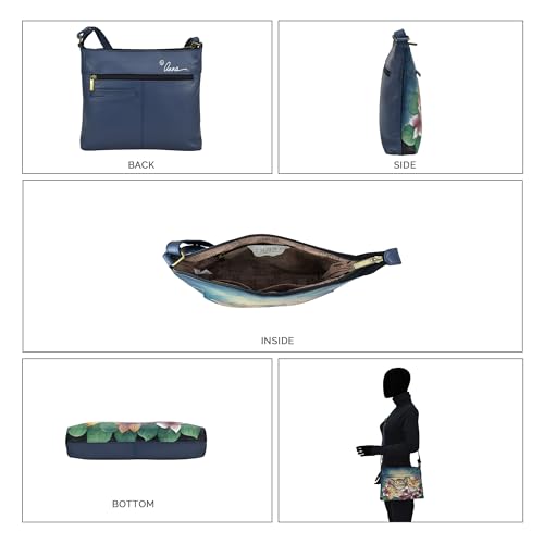 Image of Anna by Anuschka Women's Genuine Leather Medium Crossbody with External Zipper Pocket