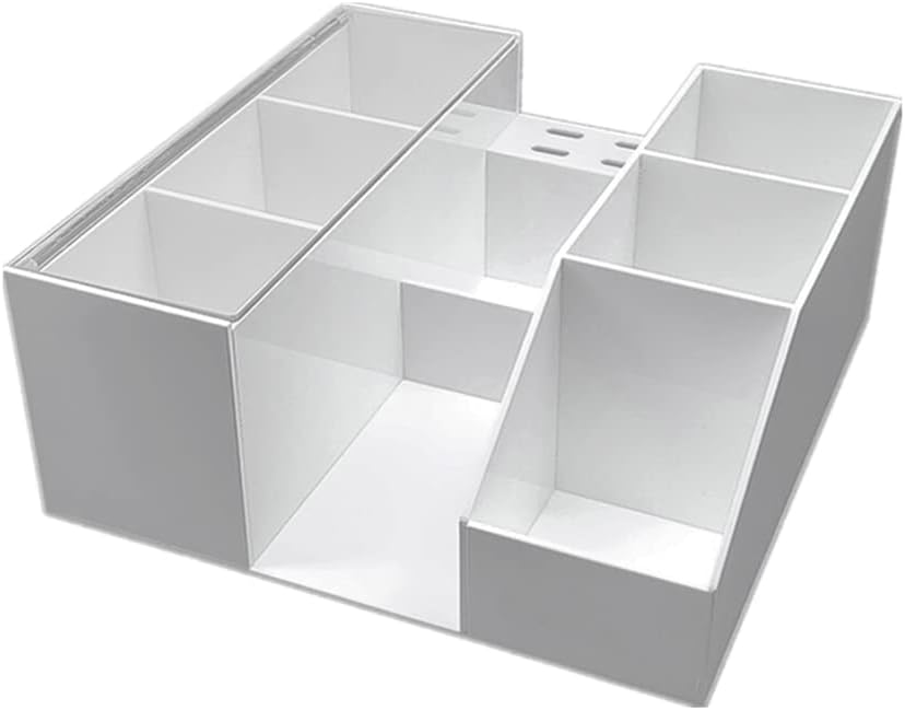 Eyelash Beauty Organizer, Acrylic Eyelash Grafting Tool Storage Beauty Tool W/Tweezers Holder Display Boxes for Home Eyelash Salon (White)