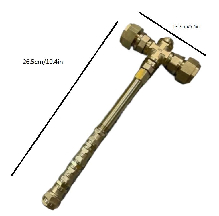 RockVOQRN Copper Hammer - DIY Toy Handmade Golden Decorative Hammer for Home Ornament (small)