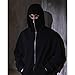 Shiesty Zip Up Hoodie,Sheisty Hoodie with Face Mask Built in Balaclava,Ski Mask Elusive Balaclava Hoodies for Men (Medium,White)