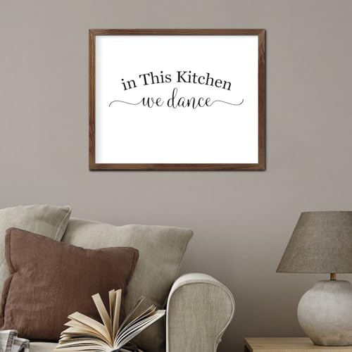 Décoration murale en bois rustique In This Kitchen We Dance 40x50 - 4