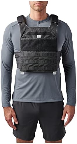 5.11 Tactical TacTec Trainer Weight Vest, Tough 600D Nylon, Style 56693 (Black)