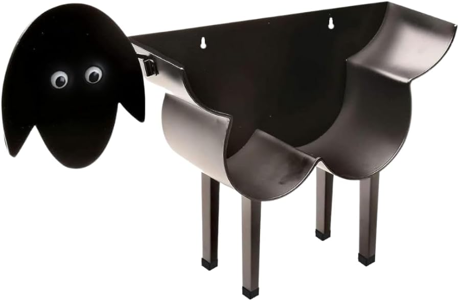 HomeZone® Black Metal Sheep Toilet Roll Paper Holder Bathroom Toilet