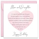 Printperfect mum birthday card, happy birthday mum card from daughter, sweet birthday card for mum, women (Pink Envelope)