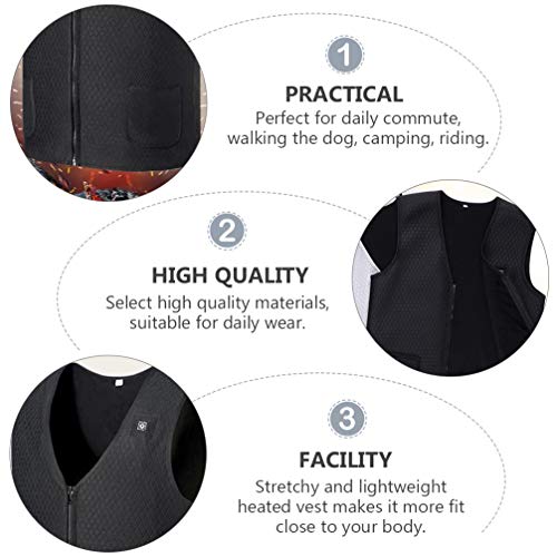 Colete elétrico WINOMO para homens e mulheres, leve, lavável, roupas aquecidas com 3 níveis de aquec
