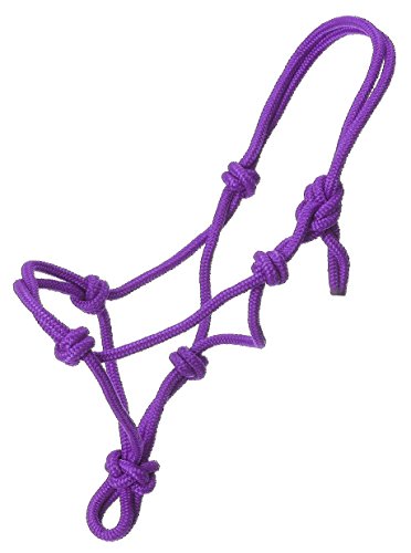 Tough 1 Miniature Poly Rope Tied Halter, Purple, Medium