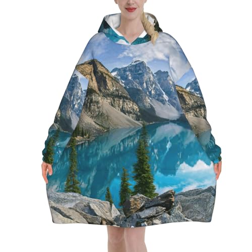 Plaid à manches montagnes rocheuses pour soirées cocooning