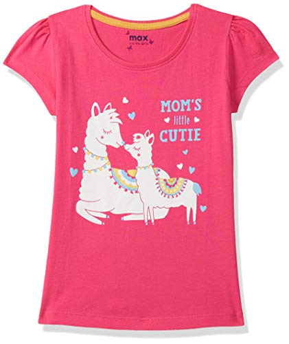 Image of Max Girls Graphic Print Round Neck T-Shirt