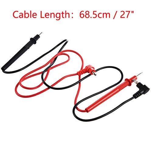 Comok 2 Pair 27Inch Long Multimeter Test Lead Probe Wire Cable With Banana Plug For Dc Power Supply 1000V #TOP2