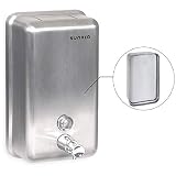 SUNERA 304 Stainless Steel Commercial Soap Dispenser with Plastic Container, Wall Mounted for Restro