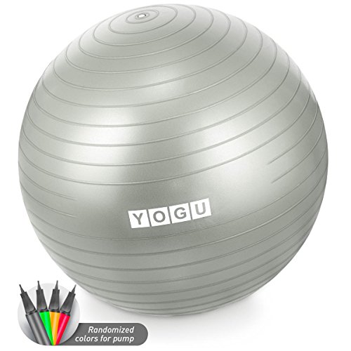 YOGU Stability Exercise Ball 65cm Yoga Balance Ball Birthing Ball with Air Pump Anti-Slip & Anti-Burst Supports 2000lbs Great for Yoga Pilates Abdominal Workout Fitness Ball and Office Chair YOGU Stability Exercise Ball 65cm Yoga Balance Ball Birthing Ball with Air Pump Anti-Slip & Anti-Burst Supports 2000lbs Great for Yoga Pilates Abdominal Workout Fitness Ball and Office Chair