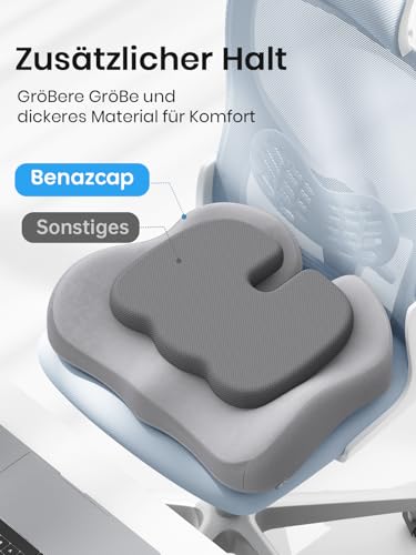 Benazcap Ergonomisches Kissen zur Druckentlastung bei langem Sitzen, Grau – Ansicht 2