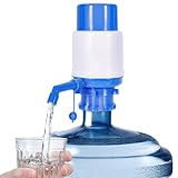 Buoluty 5 Gallon Water Pump, Manual Water Pump, for 5 Gallon Water Bottles, Made Plastic, Cleaning Brush Included(Blue)