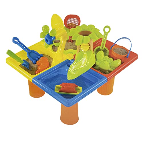 HTUK Sand And Water Table Kids Outdoor Garden Game & Sandpit Water And Sand Play Table Outdoor Play...