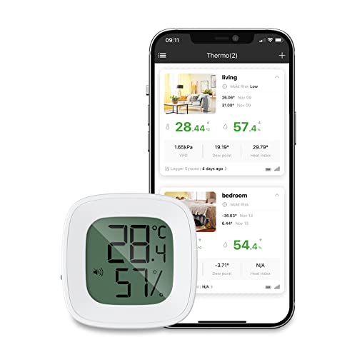 ORIA Bluetooth 5.0 Thermometer Hygrometer, Humidity Temperature Sensor