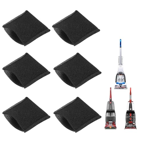 Image of Replacement Recovery Tank Cup Filter Compatible with Hoover Steam Vacuum Cleaner F5800 Series F5825, F5805, F5851, F5855, F5859, F5837-900, Part #38762014 440007364, 6 Pack