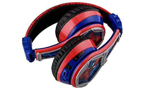 Ekids B50 Spiderman Wireless Bluetooth Portable Headphones With Microphone, Volume Reduced To Protect Hearing Rechargeable Battery, Adjustable Kids Headband thumb #2