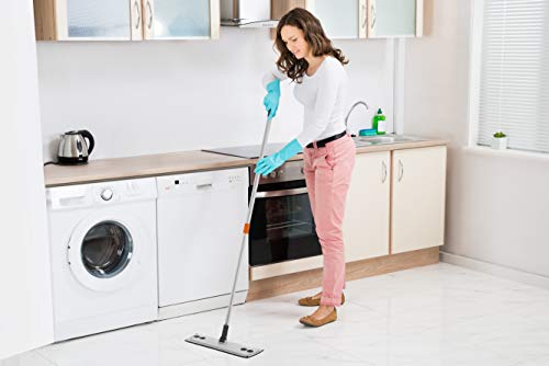 Superio Miracle Mop Set Microfiber Flat Mop Wet And Dust Mop Best Mop For Vinyl Plank, Hardwood, Laminate, Tile Flooring, Wall, With Aluminum Telescopic Handle, And Velcro Microfiber Mop Pad, Grey #TOP4