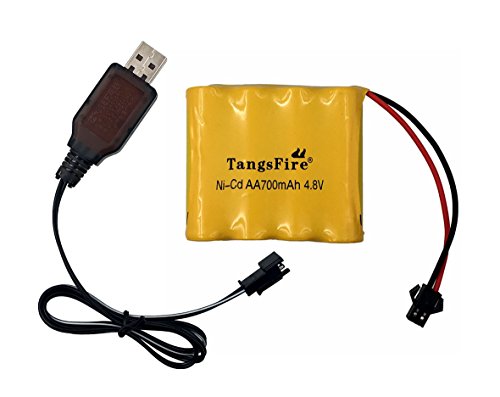 TangsFire 4.8 V 700 mAh AA Ni-CD Packs SM 2 P Prise pour Jouets Banque de Puissance + Chargeur