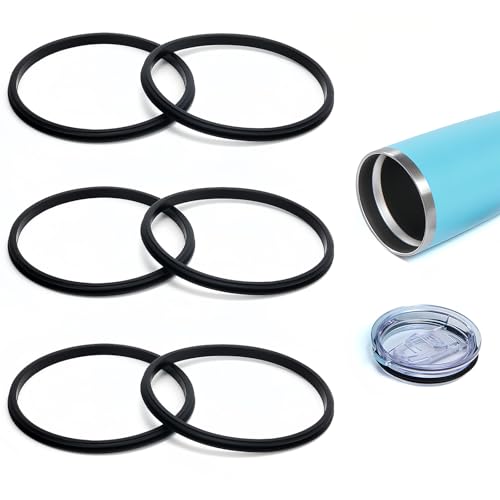 Image of Compatible with YETI Rubber Seal Replacement,6 Pack Leak-Proof O Ring Gasket Replacement Compatible with YETI 20 oz Tumbler,10 oz Lowball,10 /24 oz Mug,25 oz Straw Mug,Black.
