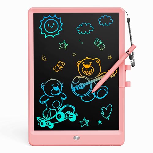 Image of Bravokids Toys for 3 Years Old Girls Boys, LCD Writing Tablet 10 Inch Doodle Board, Electronic Drawing Pads, Educational Birthday Gift for 3 Years Old Kids Toddler (Light Pink)